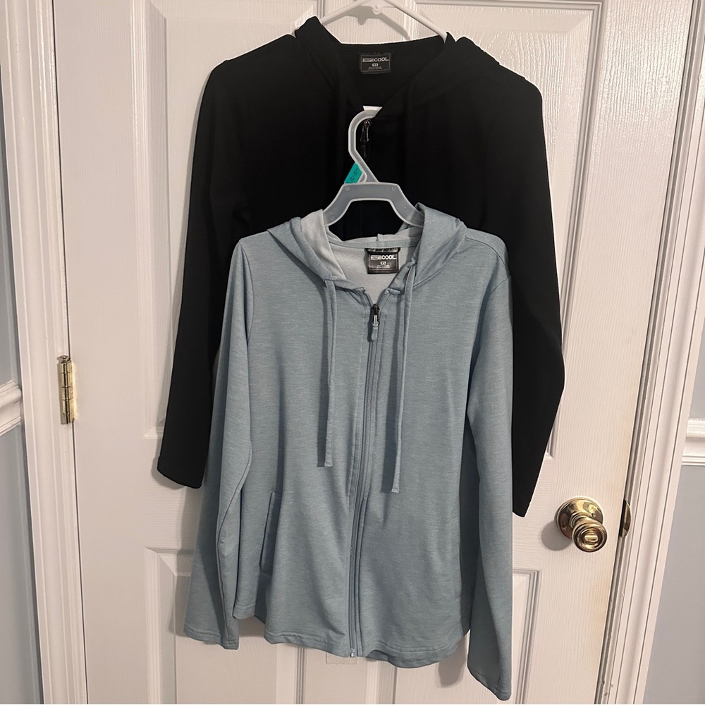 Black and Light Blue Light Hoodies- 2pk